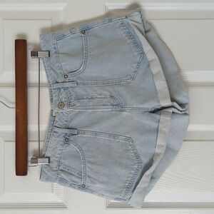 We The Free Beginner's Luck Light Wash Low Rise Slouchy Loose Fit Jean Shorts 26